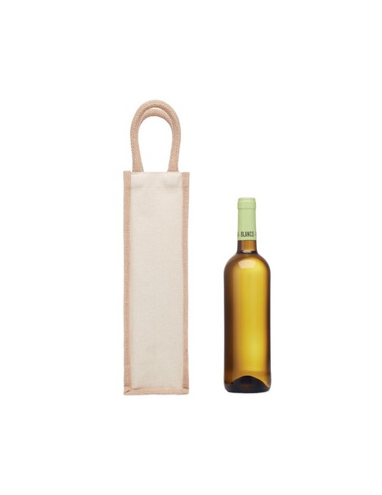 Sac en jute personnalisable pour bouteille - Objets Publicitaires