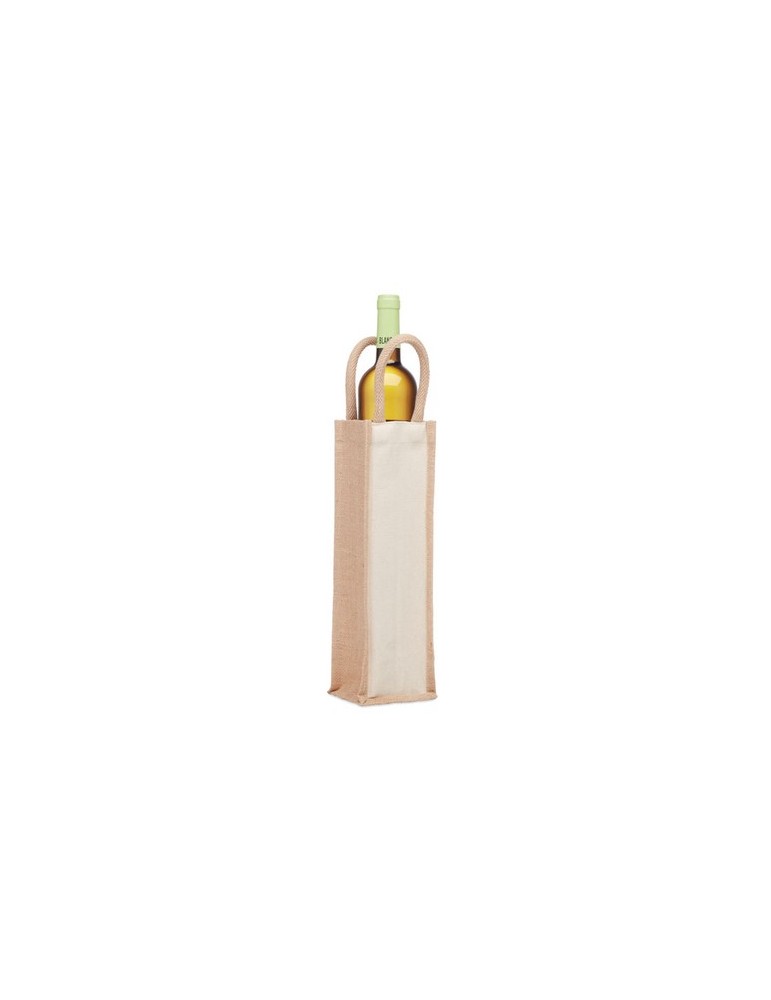 Sac en jute personnalisable pour bouteille - Objets Publicitaires