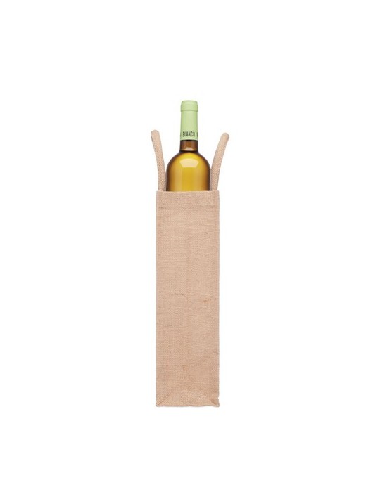 Sac en jute personnalisable pour bouteille - Objets Publicitaires