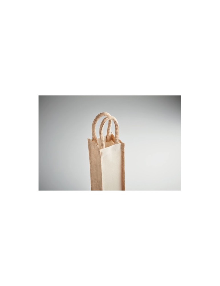 Sac en jute personnalisable pour bouteille - Objets Publicitaires