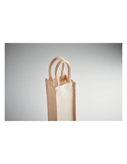 Sac en jute personnalisable pour bouteille - Objets Publicitaires