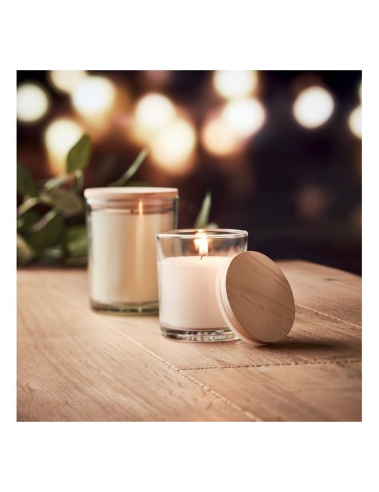 Bougie parfumée personnalisée à la vanille - Élégance Naturelle pas cher
