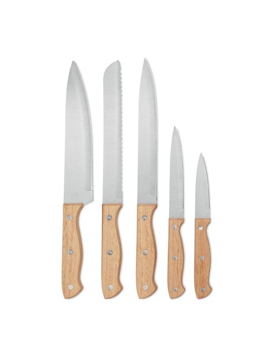 Set de 5 couteaux de cuisine personnalisés - Ustensiles de Cuisine pas cher