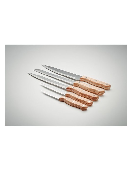 Set de 5 couteaux de cuisine personnalisés - Ustensiles de Cuisine pas cher