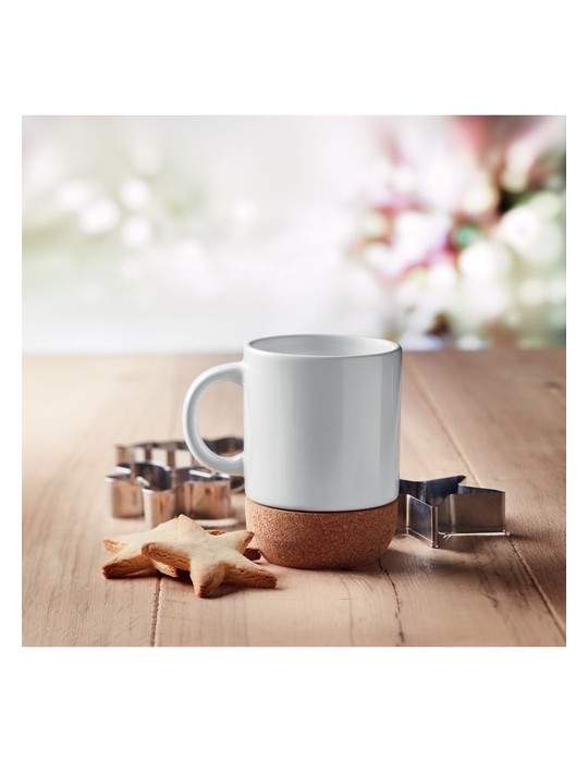 Tasse en céramique personnalisée avec base en liège - SUBCORK pas cher