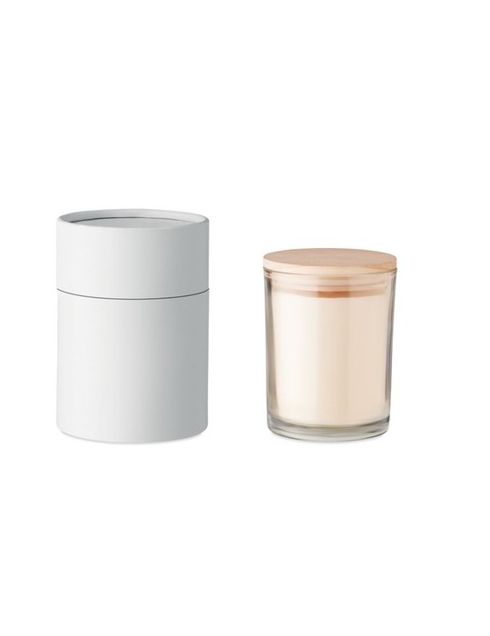 Bougie parfumée personnalisée à la vanille - Élégance Naturelle pas cher