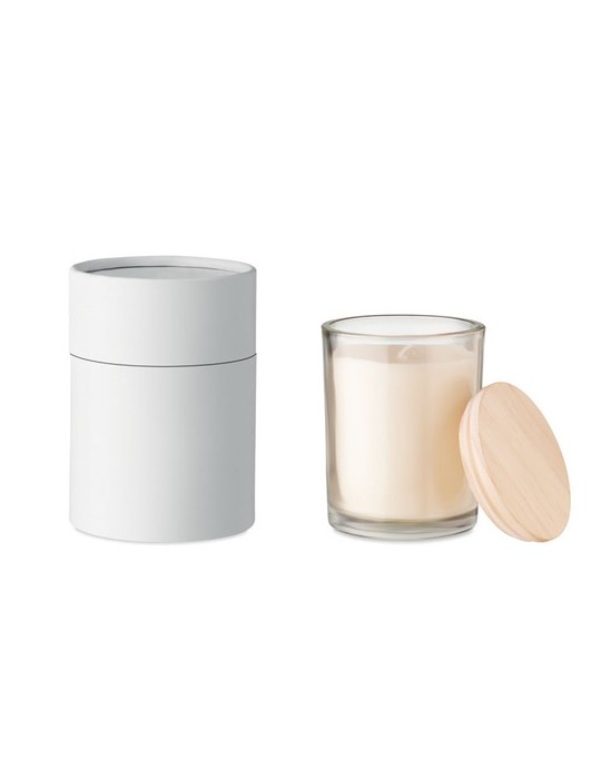 Bougie parfumée personnalisée à la vanille - Élégance Naturelle pas cher