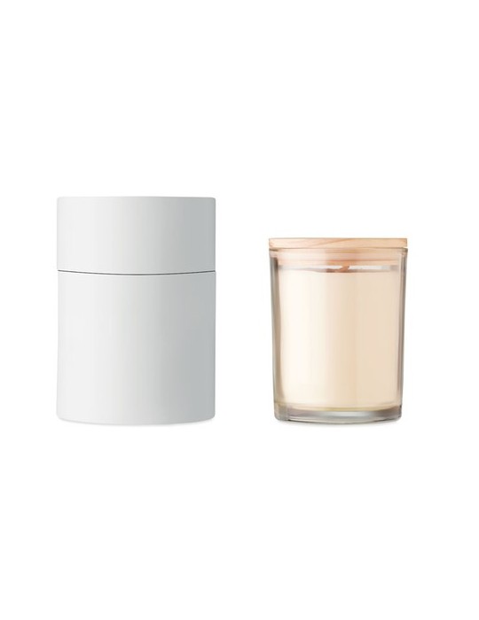 Bougie parfumée personnalisée à la vanille - Élégance Naturelle pas cher