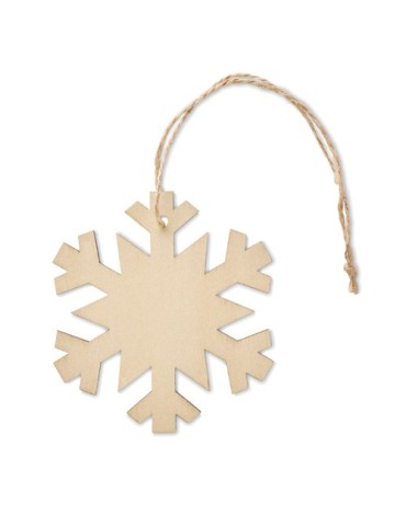 Décoration Flocon en Bois Personnalisée - Cadeau d'Entreprise Unique
