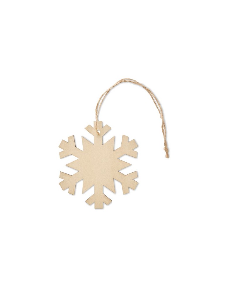 Décoration Flocon en Bois Personnalisée - Cadeau d'Entreprise Unique