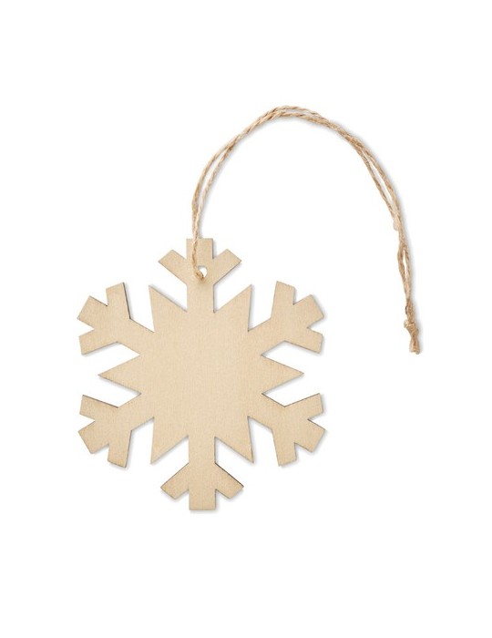 Décoration Flocon en Bois Personnalisée - Cadeau d'Entreprise Unique