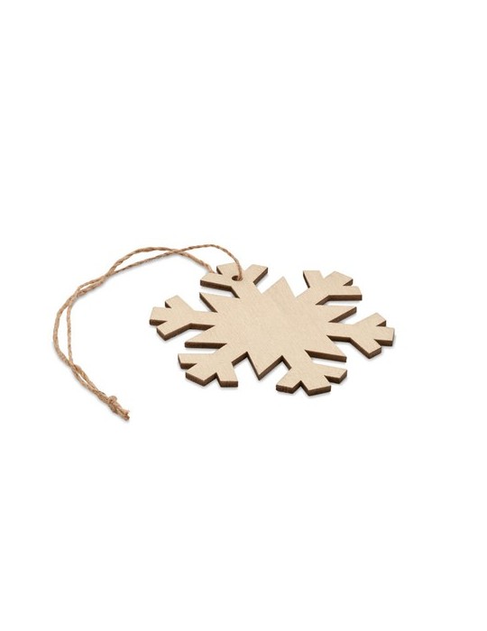 Décoration Flocon en Bois Personnalisée - Cadeau d'Entreprise Unique