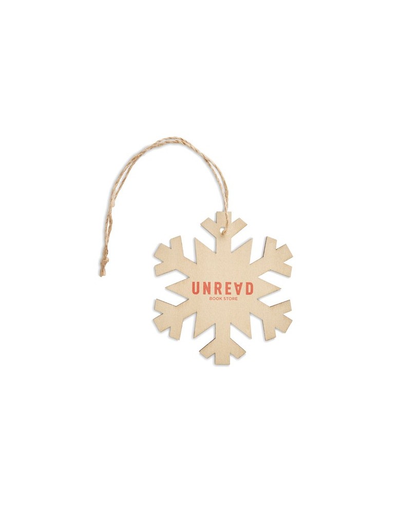 Décoration Flocon en Bois Personnalisée - Cadeau d'Entreprise Unique