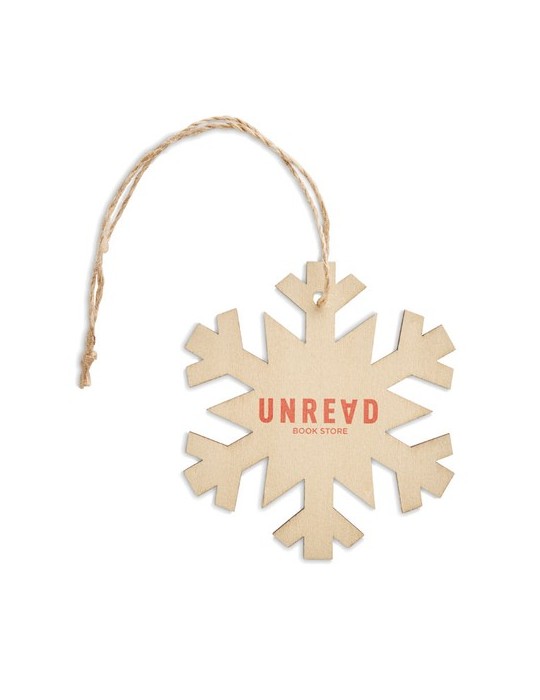 Décoration Flocon en Bois Personnalisée - Cadeau d'Entreprise Unique
