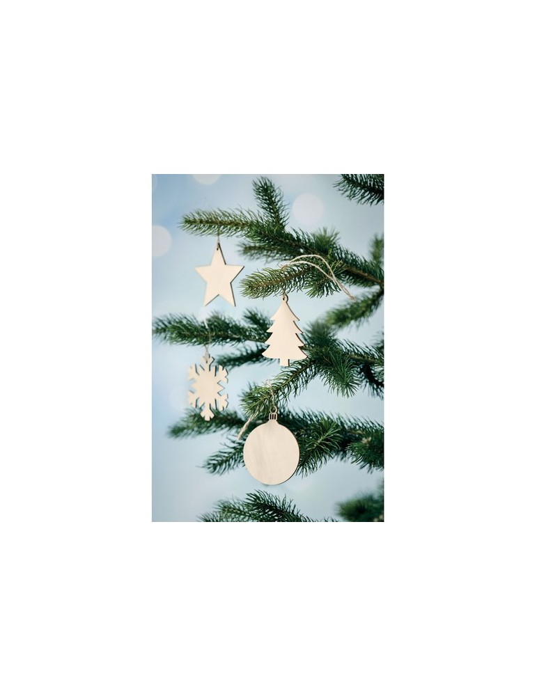 Décoration Flocon en Bois Personnalisée - Cadeau d'Entreprise Unique