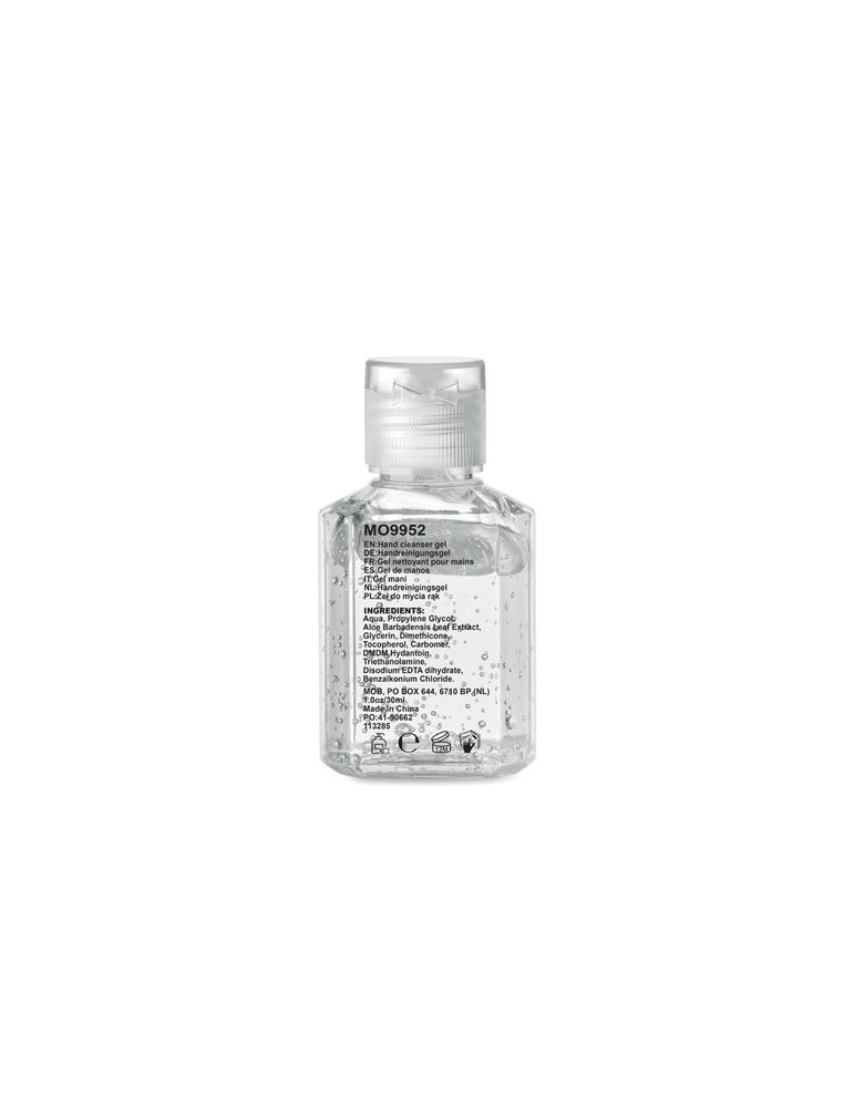 Gel nettoyant mains antibactérien pratique personnalisé 30ml pas cher