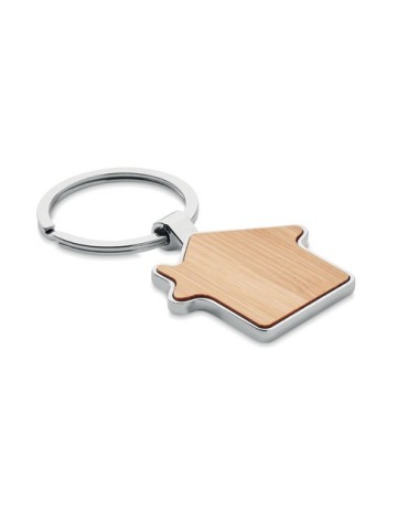 Porte-clés en métal et bambou personnalisable BURNIE