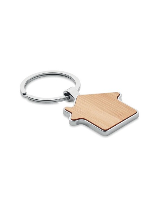 Porte-clés en métal et bambou personnalisable BURNIE