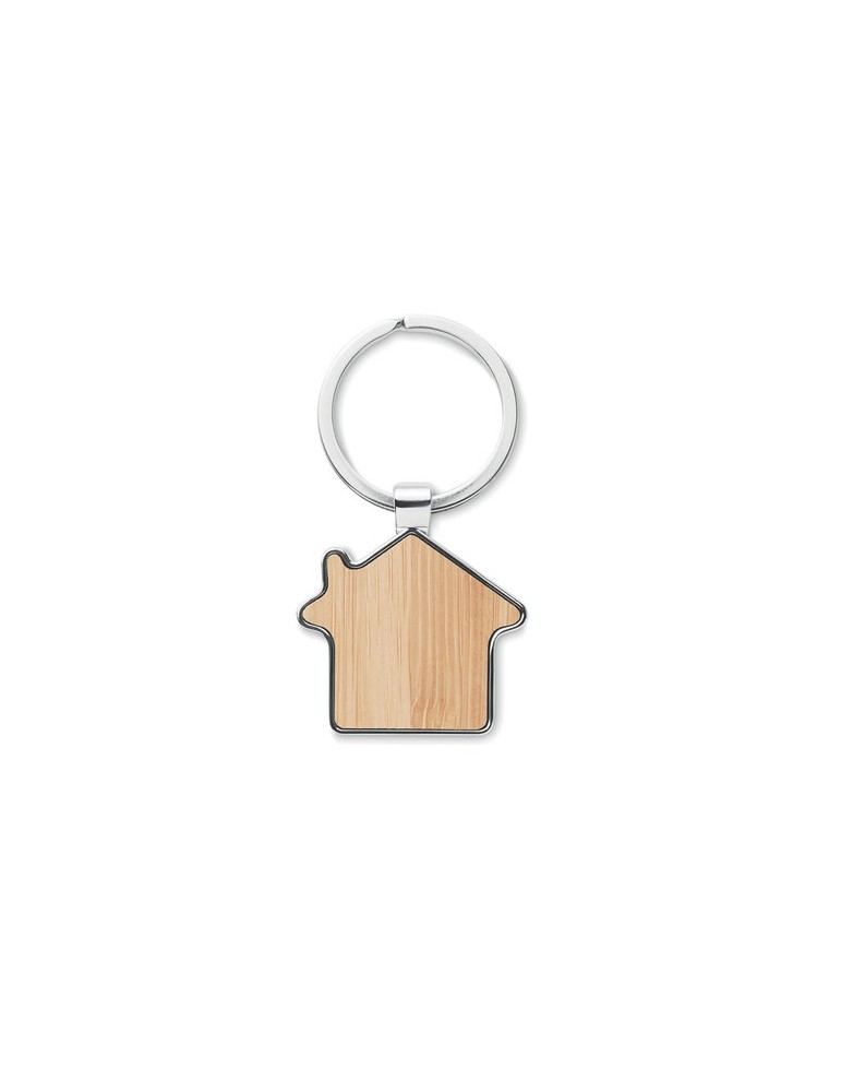 Porte-clés en métal et bambou personnalisable BURNIE