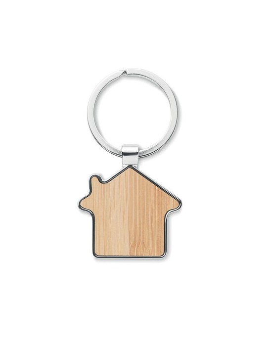 Porte-clés en métal et bambou personnalisable BURNIE