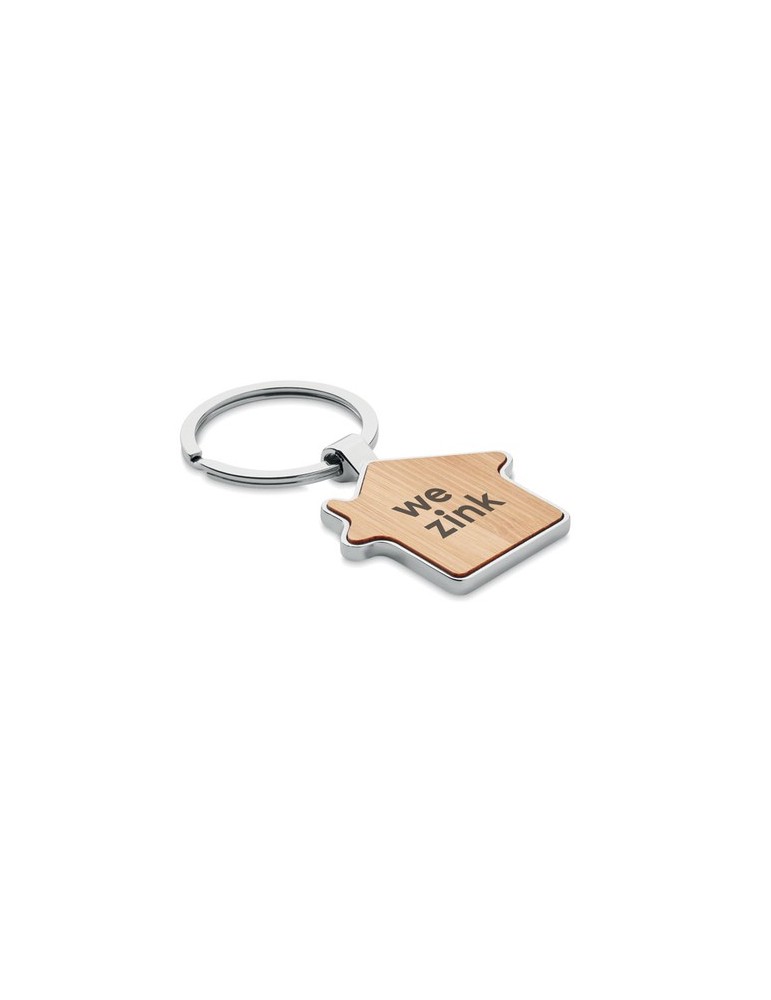 Porte-clés en métal et bambou personnalisable BURNIE