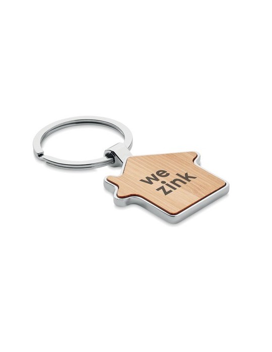 Porte-clés en métal et bambou personnalisable BURNIE