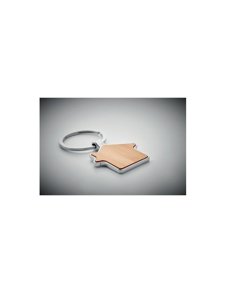 Porte-clés en métal et bambou personnalisable BURNIE