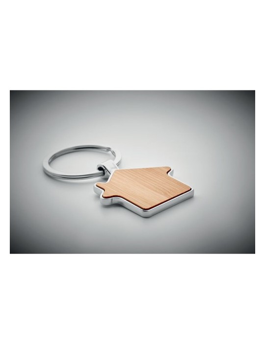 Porte-clés en métal et bambou personnalisable BURNIE