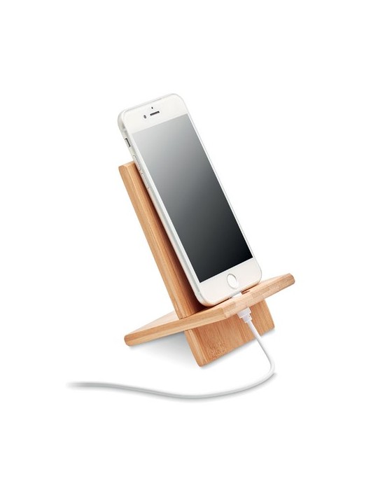 Support téléphone  en bambou WHIPPY - Pratique
