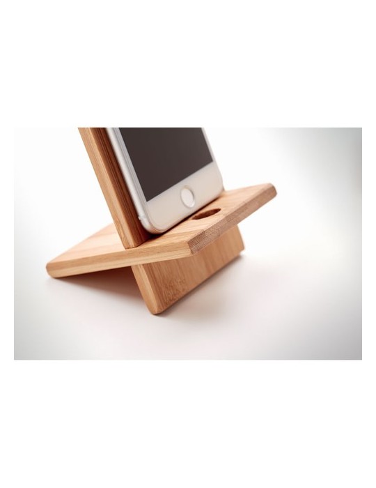 Support téléphone  en bambou WHIPPY - Pratique