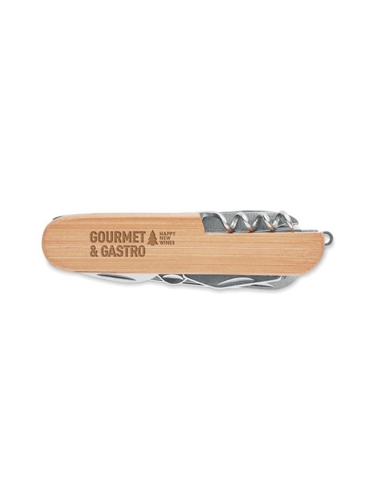 Couteau Multi Outils en Bambou Pratique LUCY LUX