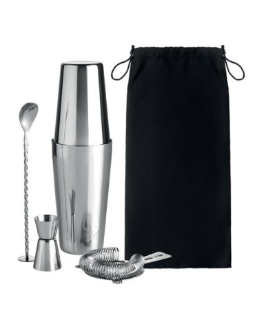 Set à Cocktail en Inox Personnalisé BOSTON pas cher