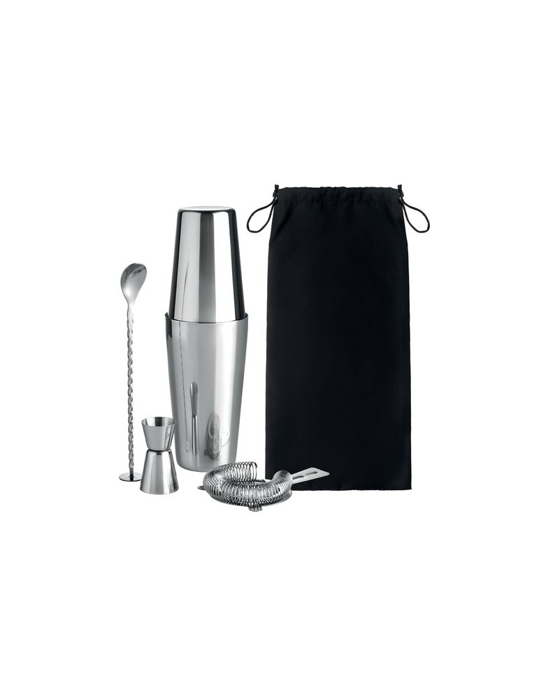 Set à Cocktail en Inox Personnalisé BOSTON pas cher
