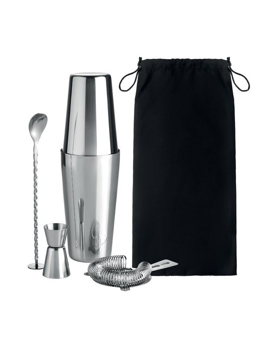 Set à Cocktail en Inox Personnalisé BOSTON pas cher