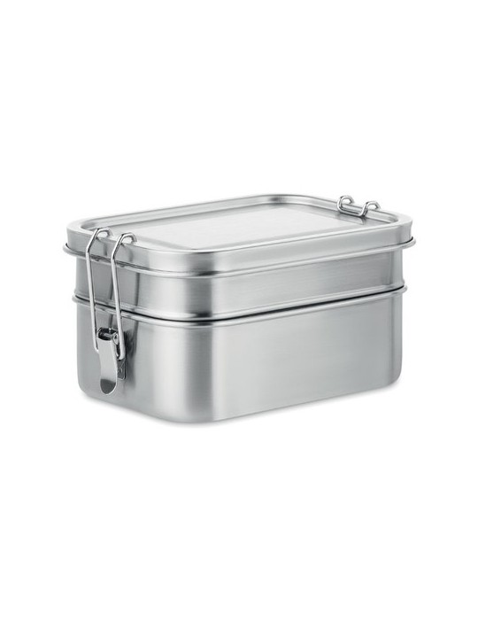 Boîte à Lunch Isotherme Personnalisée en Acier Inox DOUBLE CHAN pas cher