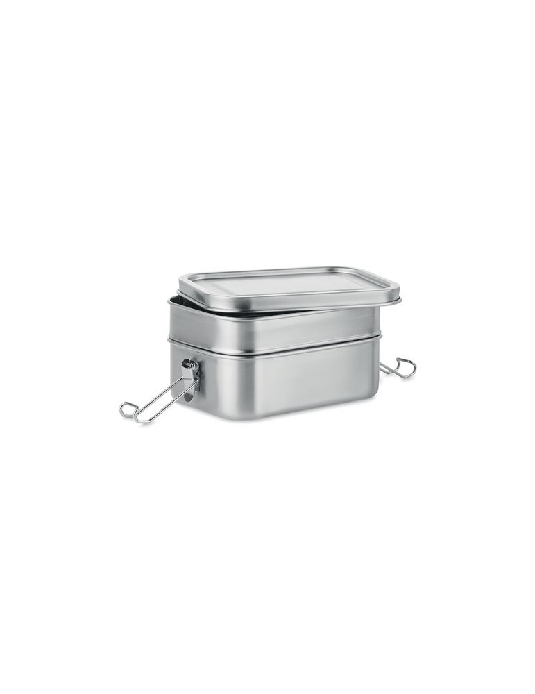 Boîte à Lunch Isotherme Personnalisée en Acier Inox DOUBLE CHAN pas cher