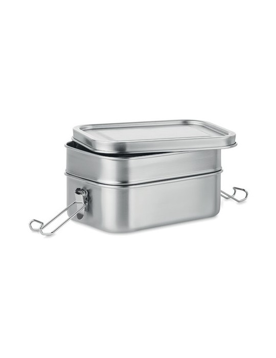Boîte à Lunch Isotherme Personnalisée en Acier Inox DOUBLE CHAN pas cher
