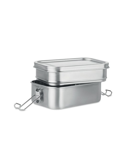 Boîte à Lunch Isotherme Personnalisée en Acier Inox DOUBLE CHAN pas cher