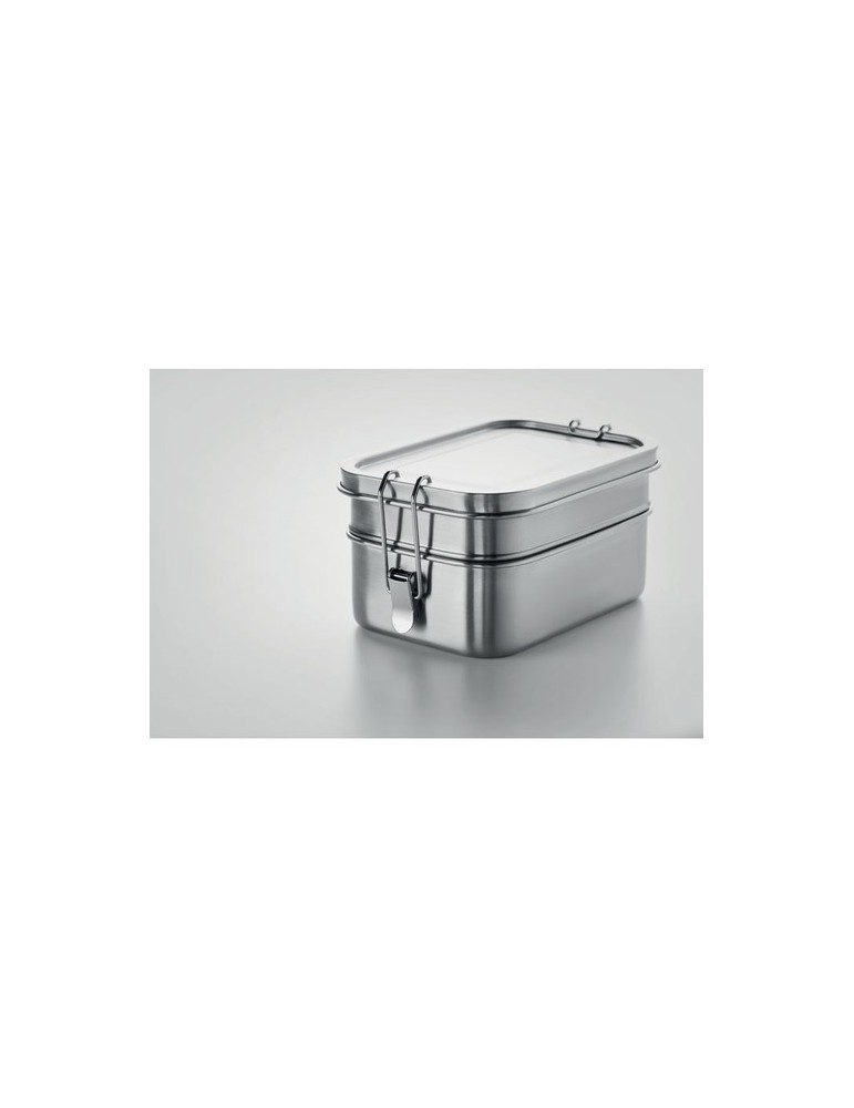 Boîte à Lunch Isotherme Personnalisée en Acier Inox DOUBLE CHAN pas cher