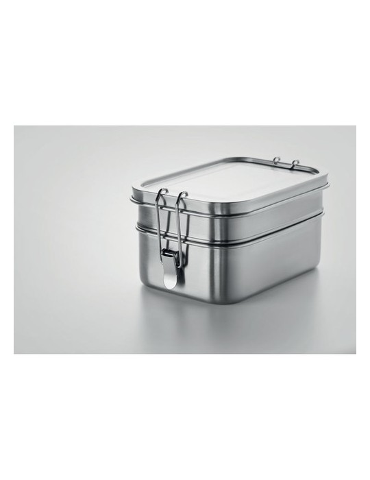 Boîte à Lunch Isotherme Personnalisée en Acier Inox DOUBLE CHAN pas cher