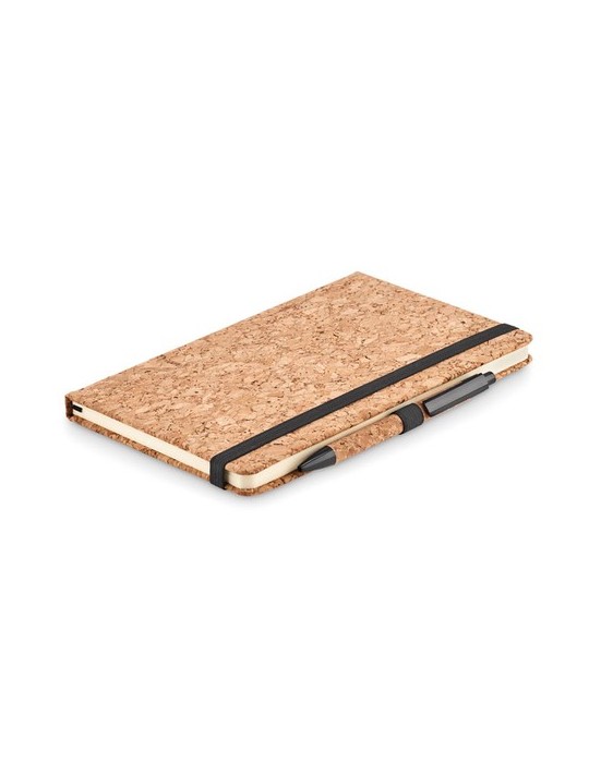 Carnet A5 et stylo en liège | Objets publicitaires