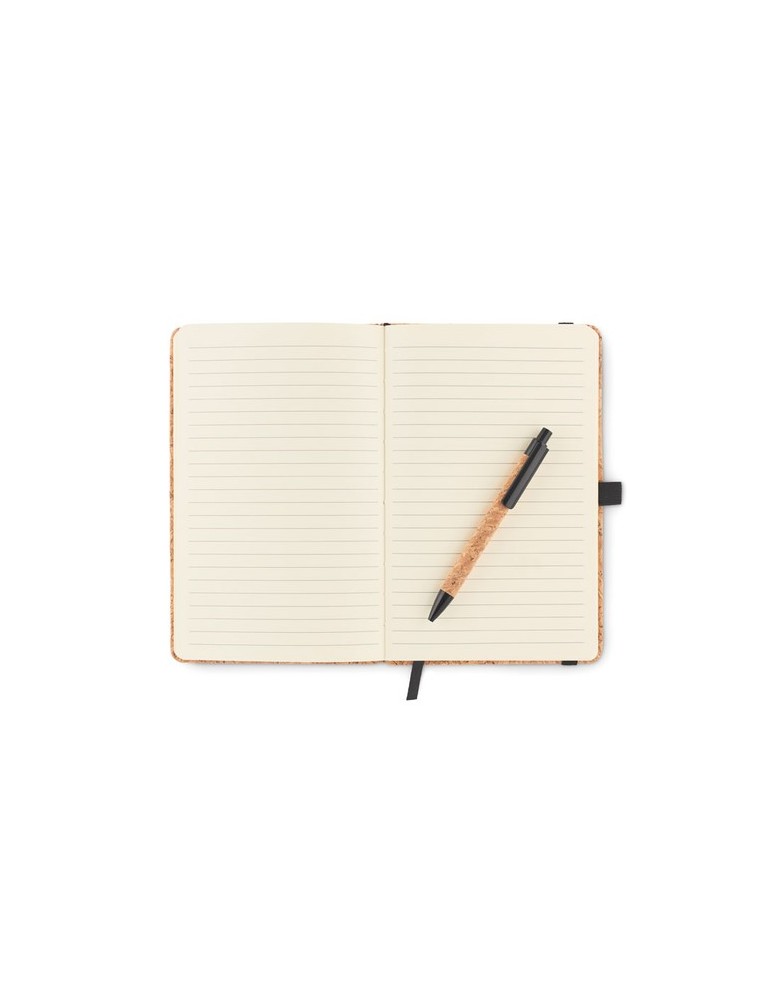 Carnet A5 et stylo en liège | Objets publicitaires