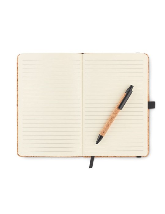Carnet A5 et stylo en liège | Objets publicitaires