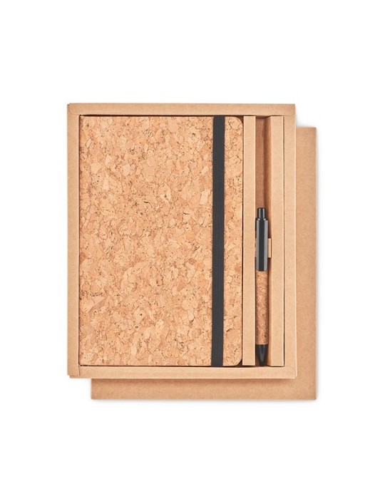 Carnet A5 et stylo en liège | Objets publicitaires