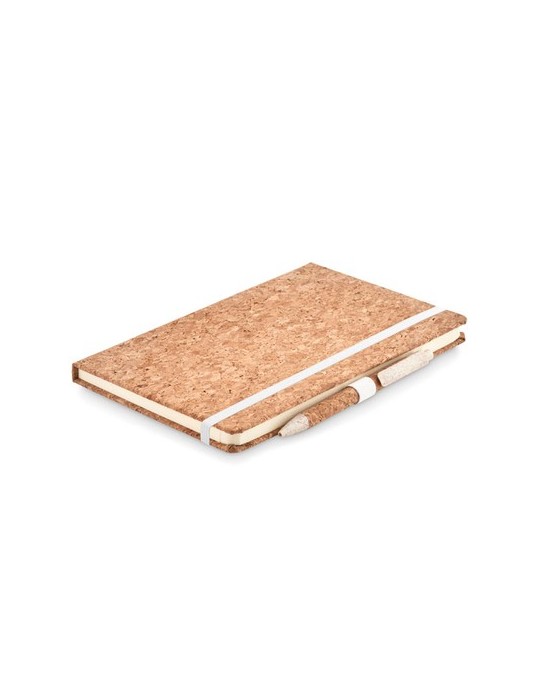 Carnet A5 et stylo en liège | Objets publicitaires