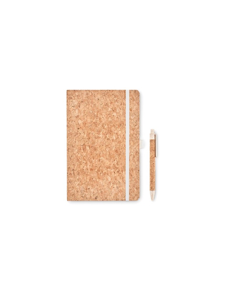 Carnet A5 et stylo en liège | Objets publicitaires