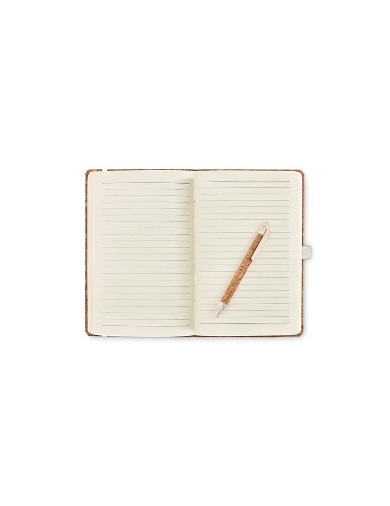 Carnet A5 et stylo en liège | Objets publicitaires