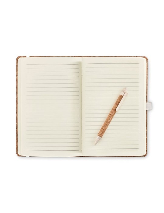 Carnet A5 et stylo en liège | Objets publicitaires