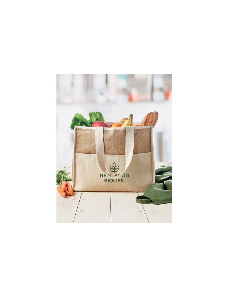 Sac shopping  en jute | Personnalisée pas cher CAMPO DE GELI