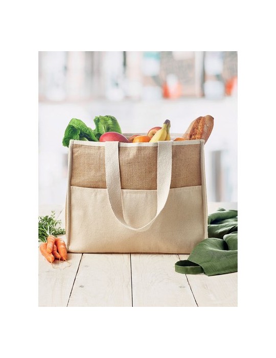 Sac shopping  en jute | Personnalisée pas cher CAMPO DE GELI